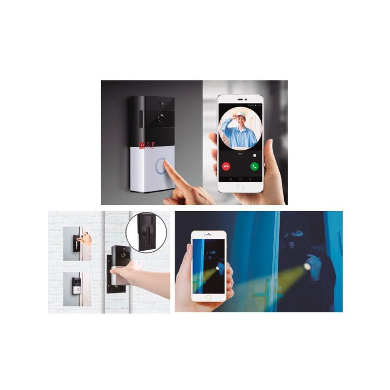 Timbre De Video Con Cámara Y Wifi Inalámbrico - PuntoStore-1