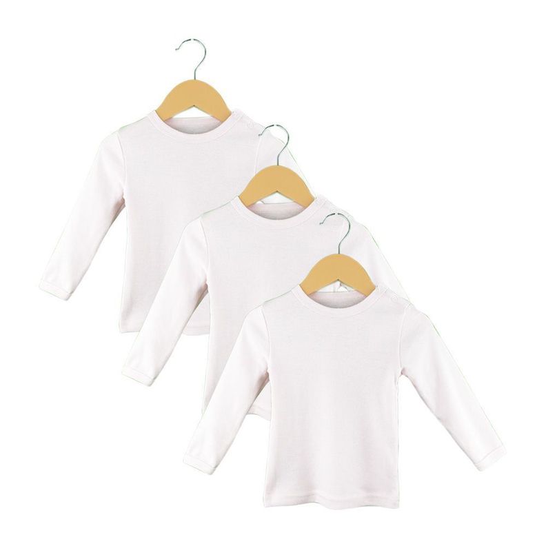 Set de Tres Camisetas Lisas Blanco Pumucki-0