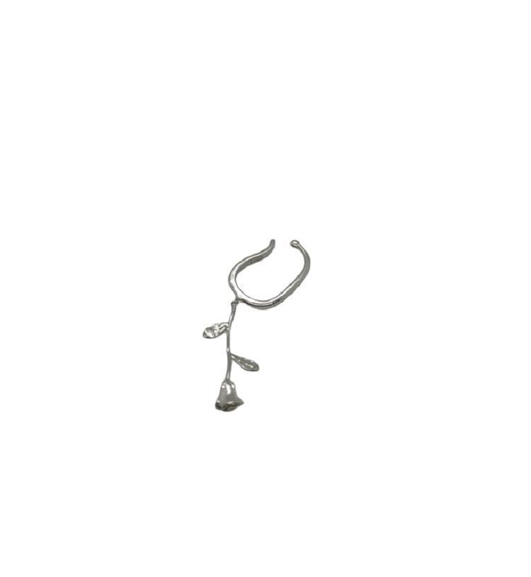 Aro Pendiente Largo Rosa Sin Hoyos Sin Perforar earcuff Por Unidad-0