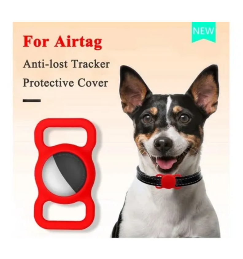 Funda Para Collar Mascotas Airtag De Apple Perro Gato Azul Claro-5