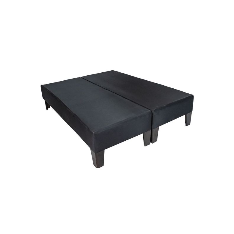 Base HVM Ame. 2P dividida Negro Felpa Pmadera-0