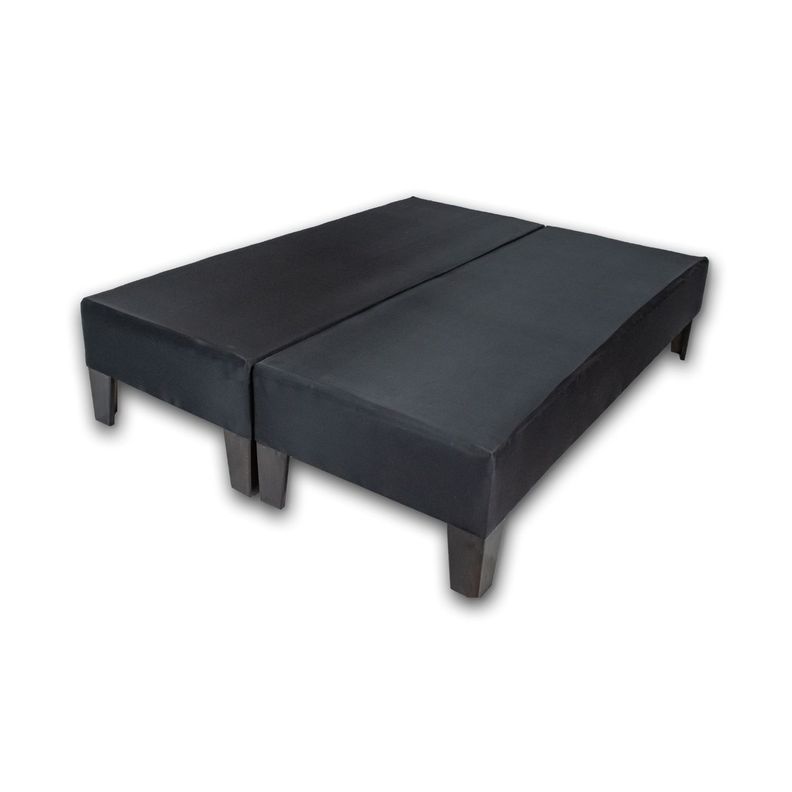 Base HVM Ame. 2P dividida Negro Felpa Pmadera-1