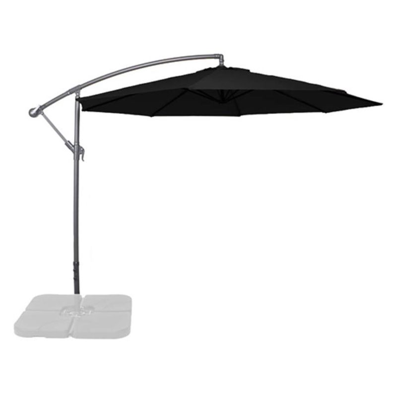 Quitasol Lateral Negro 3m-Base No Incluida