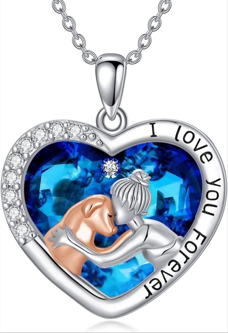 Collar Mujer Perro Cristal Plata 925-0