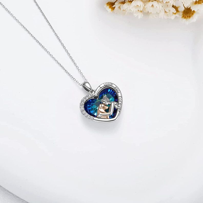 Collar Mujer Perro Cristal Plata 925-1