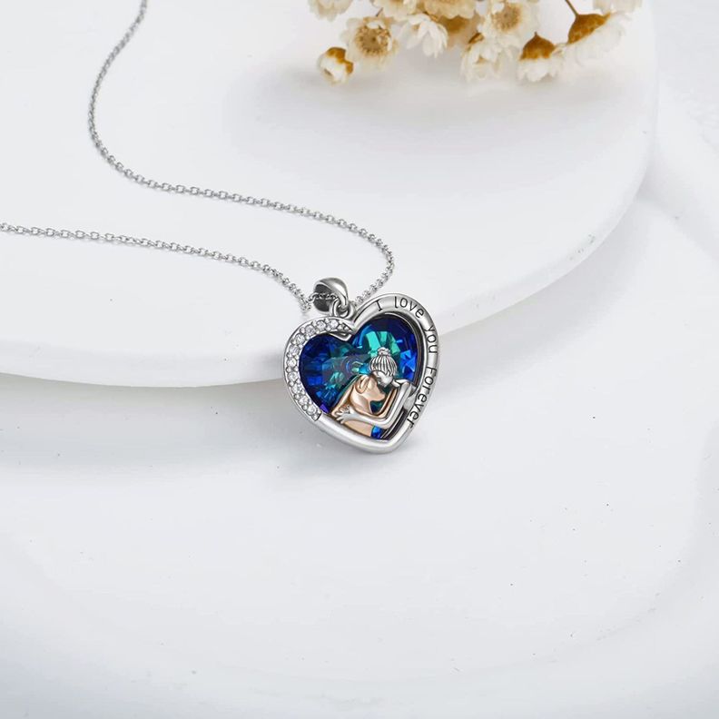 Collar Mujer Perro Cristal Plata 925-2