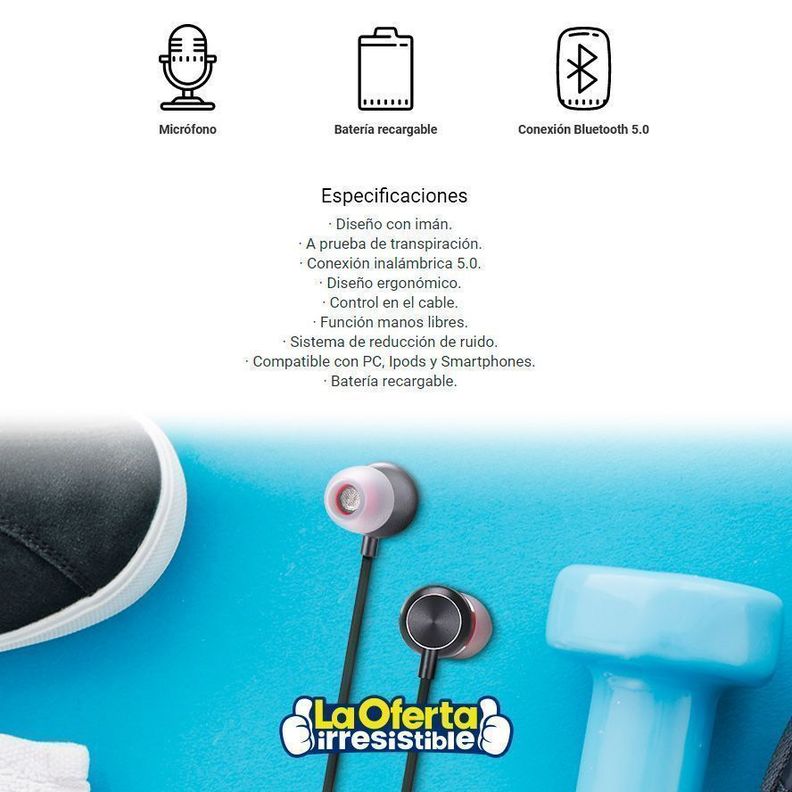 Audifonos Bluetooth Kolke Active Magnetic-2