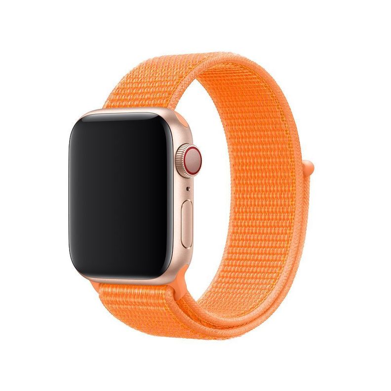 Correa Nylon Compatible Iwatch Apple Watch Naranja 42-44-45MM -0