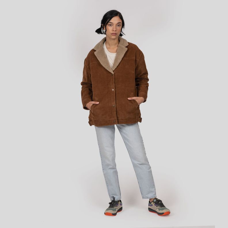 Chaqueta Corduroy Baglir Mujer Brown Gnomo-0