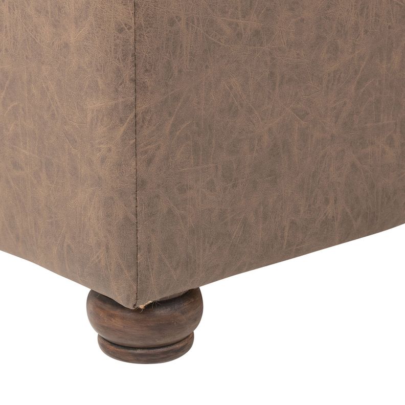 Puff Liao  , puff y Baúl de eco cuero, estructura de madera-5