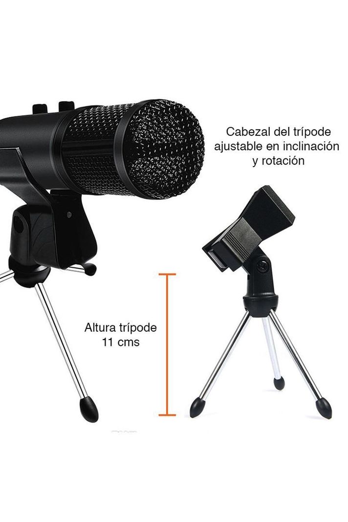 Micrófono Condensador USB Windows Macbook con trípode-5