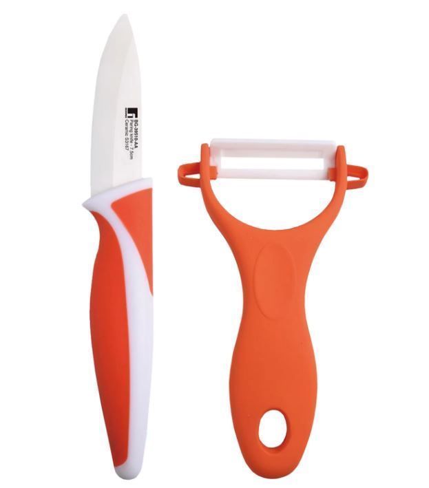 SET PELADOR + CUCHILLO 7.5CM CER SURT CE-0