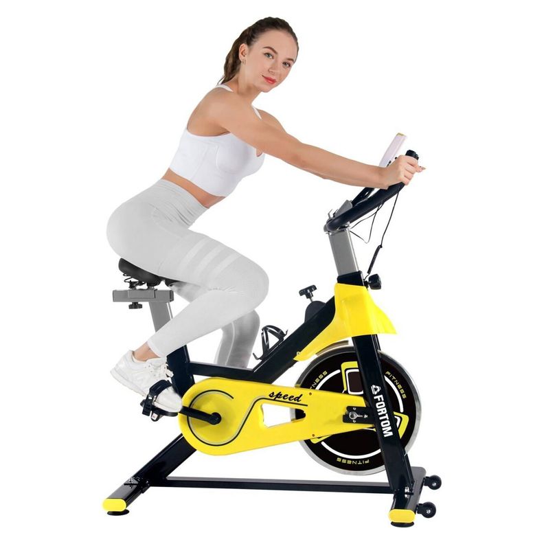 Bicicleta Spinning  Black/Yellow + Bolso Deportivo -1
