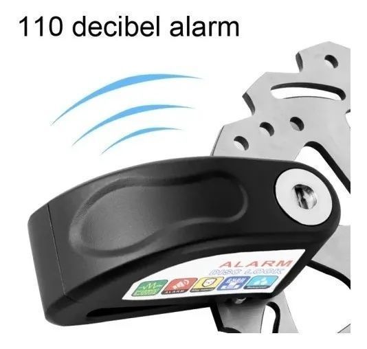 Candado Freno Disco Moto Bici Alarma Bloqueo Antirrobo-2
