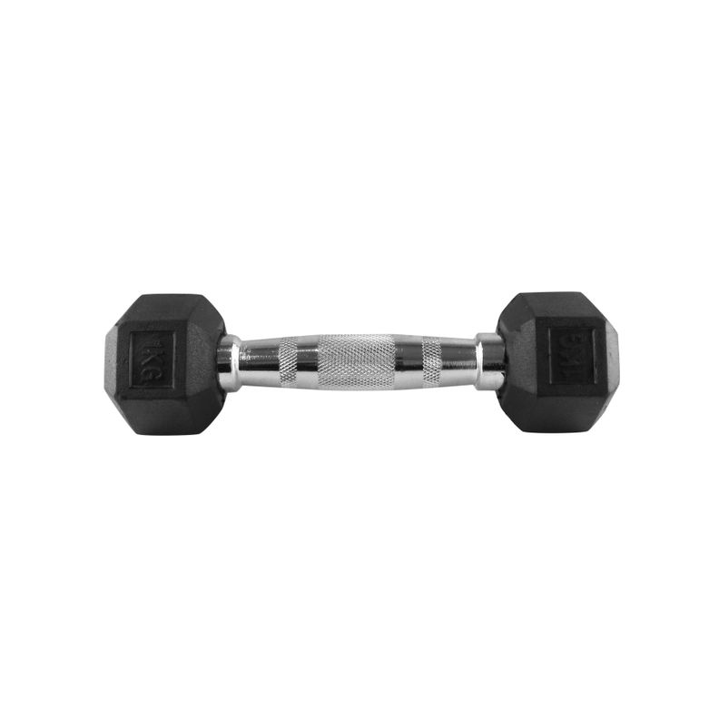MANCUERNA HEXAGONAL GOMA CROMADA 1KG-0