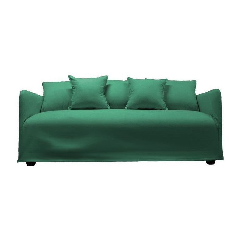Sofá Dua Chenille Verde 3C