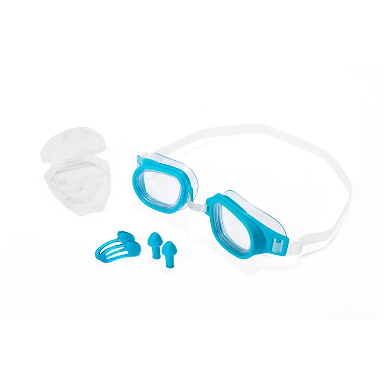 Set Lentes Natación + Tapones de Nariz y Oídos-2