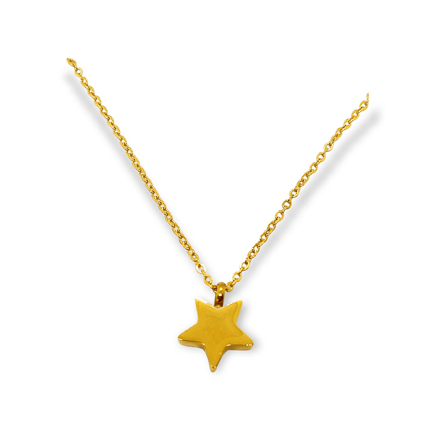 Cadena Colgante Urna Cremacion Estrella chapado en oro 18kl-0