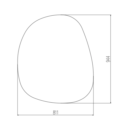 Espejo Belga orgánico con bastidor 81x94 cm - Cecita-3