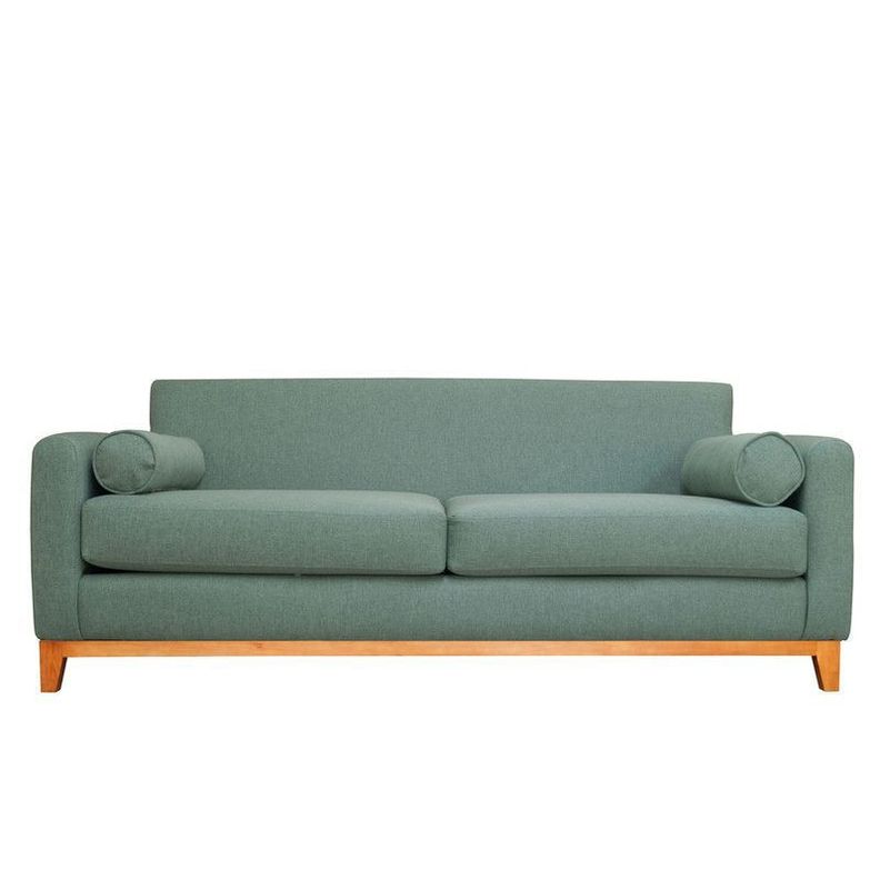 Sofa Meli Felpa Verde 3 Cuerpos