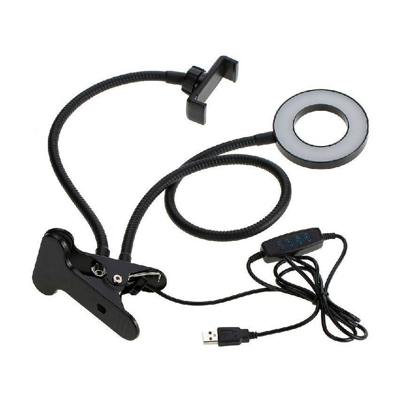 Aro de Luz LED 9cm  Selfie Soporte de Mesa Aro LED-1