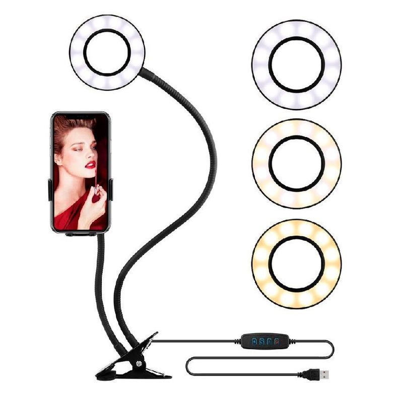 Aro de Luz LED 9cm  Selfie Soporte de Mesa Aro LED-3