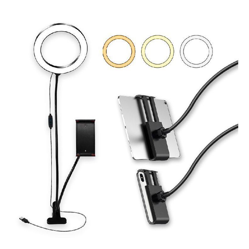 Aro de Luz LED 9cm  Selfie Soporte de Mesa Aro LED-2