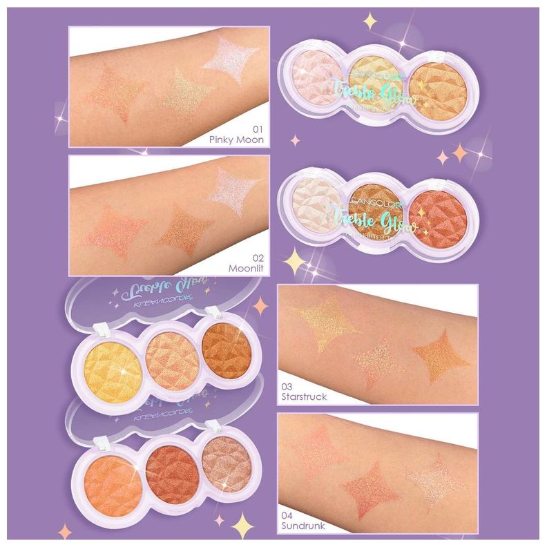 Paleta Trío de Iluminador "Treble Glow" Sundrunk KleanColor-2