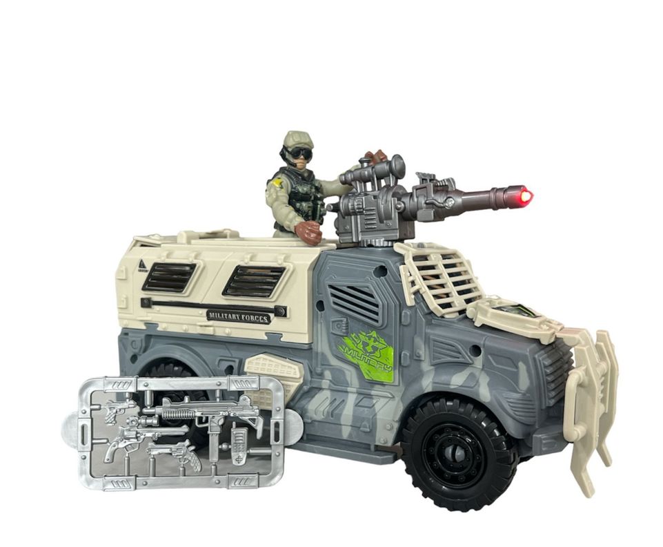 Juguete Camion Militar Camion De Combate Soldado Niños-0