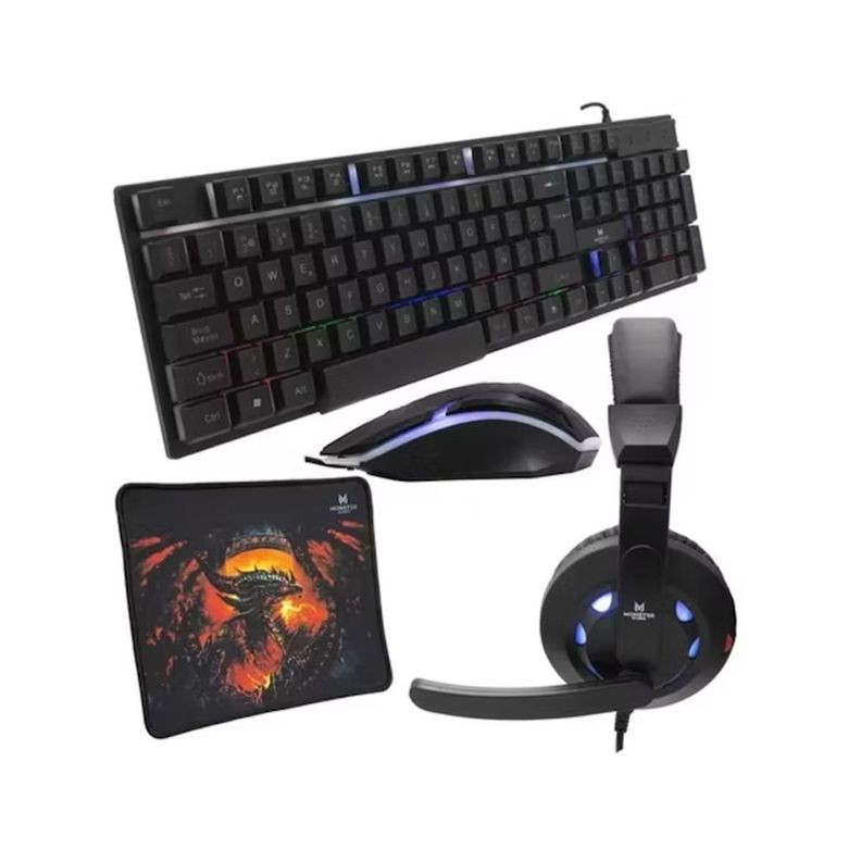Kit gamer monster 4 en 1 rgb insertion-0