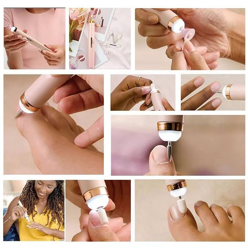 Pulidor Torno Esmeril De Uñas Recargable Usb Portatil Fresas-7