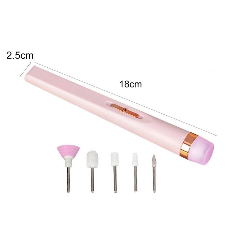 Pulidor Torno Esmeril De Uñas Recargable Usb Portatil Fresas-2