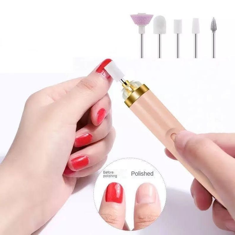 Pulidor Torno Esmeril De Uñas Recargable Usb Portatil Fresas-3