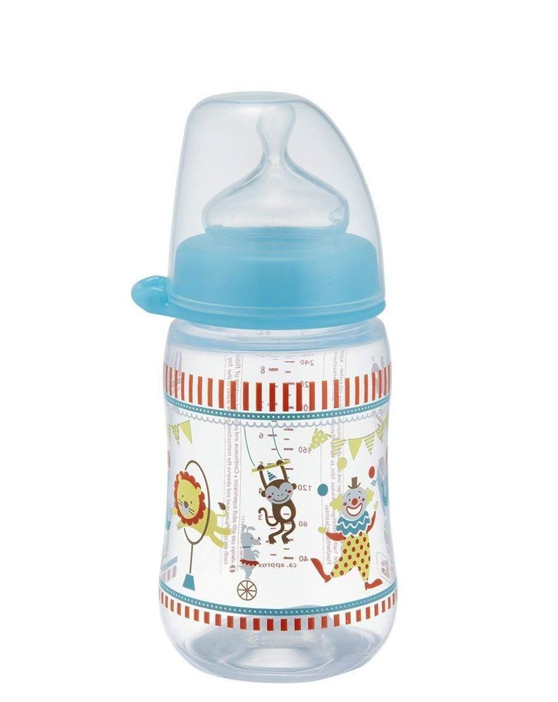 Mamadera Cuello Ancho Circo Rosa 260 ml azul 260 ml-0