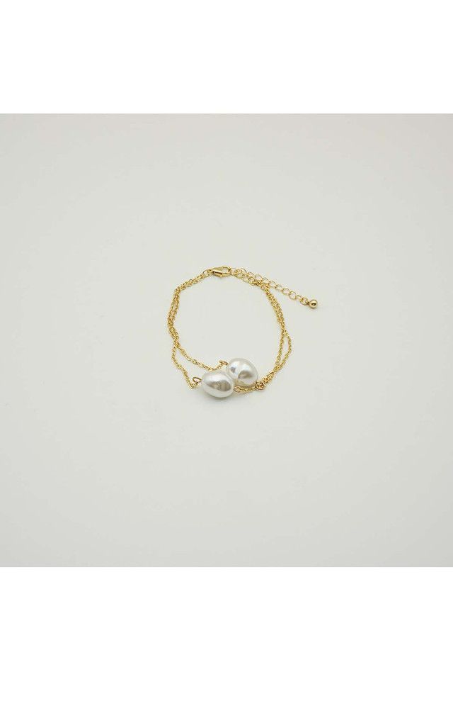 Pulsera Blanda Pearl Dorado i-D-0