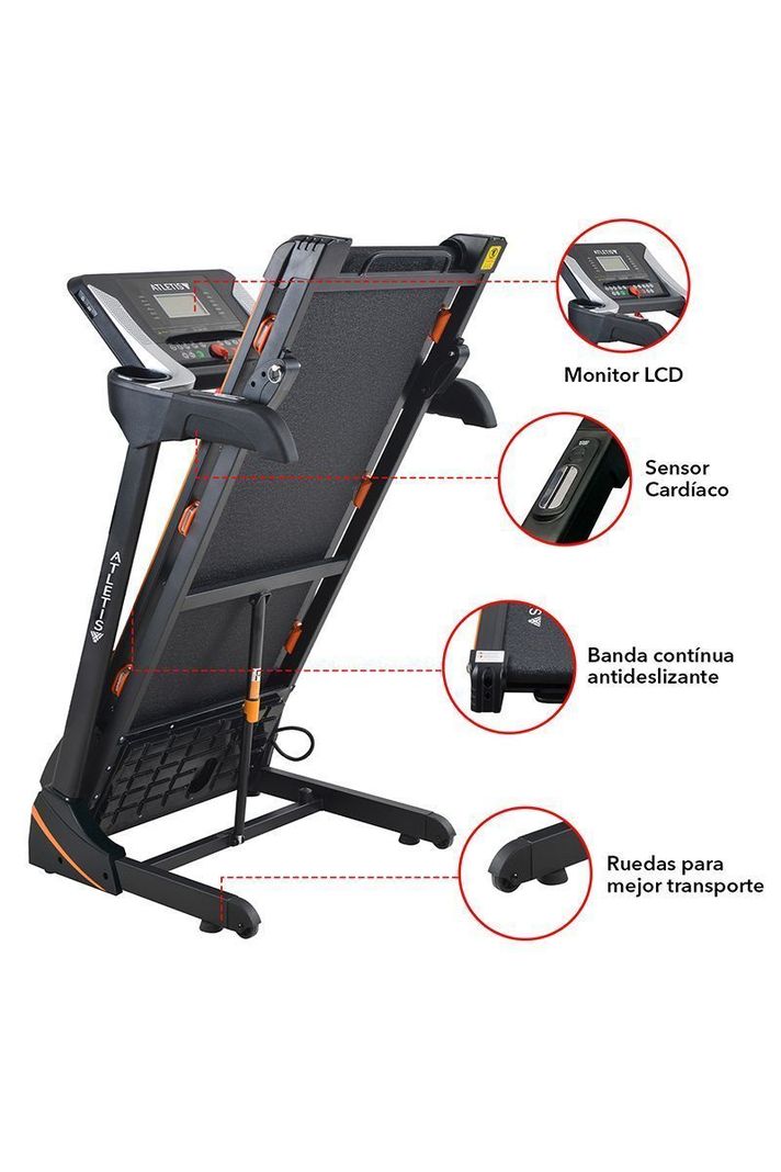 Trotadora Atletis Fit B816 MP3 USB Negro-7