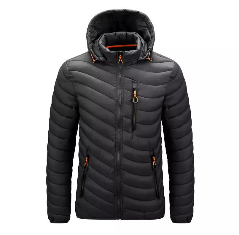 Chaqueta Parka Hombre Térmica Impermeable Curvi Negra YMOSS-0