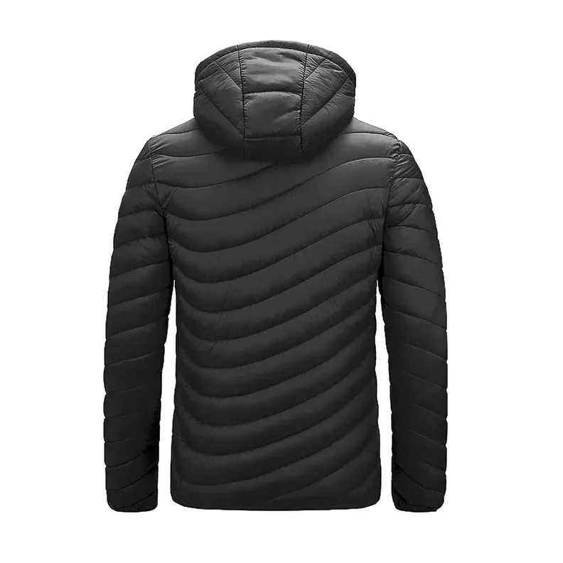 Chaqueta Parka Hombre Térmica Impermeable Curvi Negra YMOSS-1