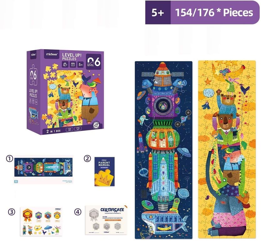 LEVEL PUZZLE NIVEL 6 IMAGINACIÓN, 2 PUZZLES-1