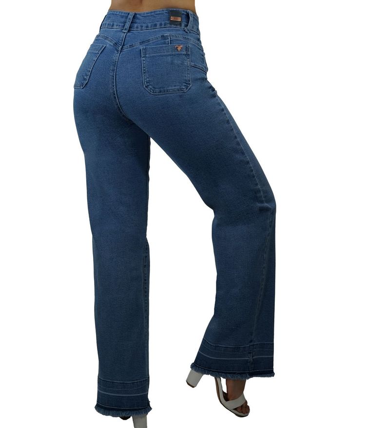 Jeans wide leg tiro alto -1