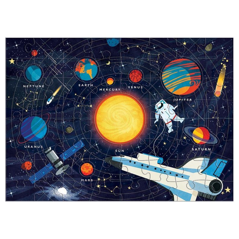 PUZZLE 70PCS, GEOGRAFIA SISTEMA SOLAR-0