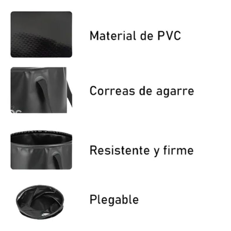 Balde 20L Camping Plegable Portátil-3