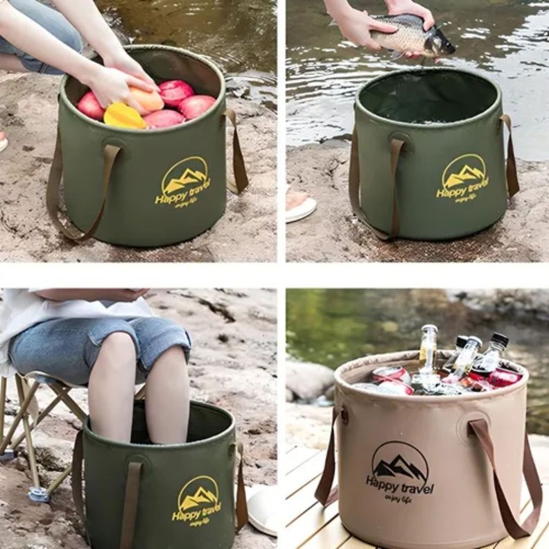 Balde 20L Camping Plegable Portátil-2