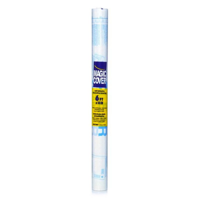 Pack 4 rollos de Papel Vinílico Adhesivo Transparente 45x182cm-0