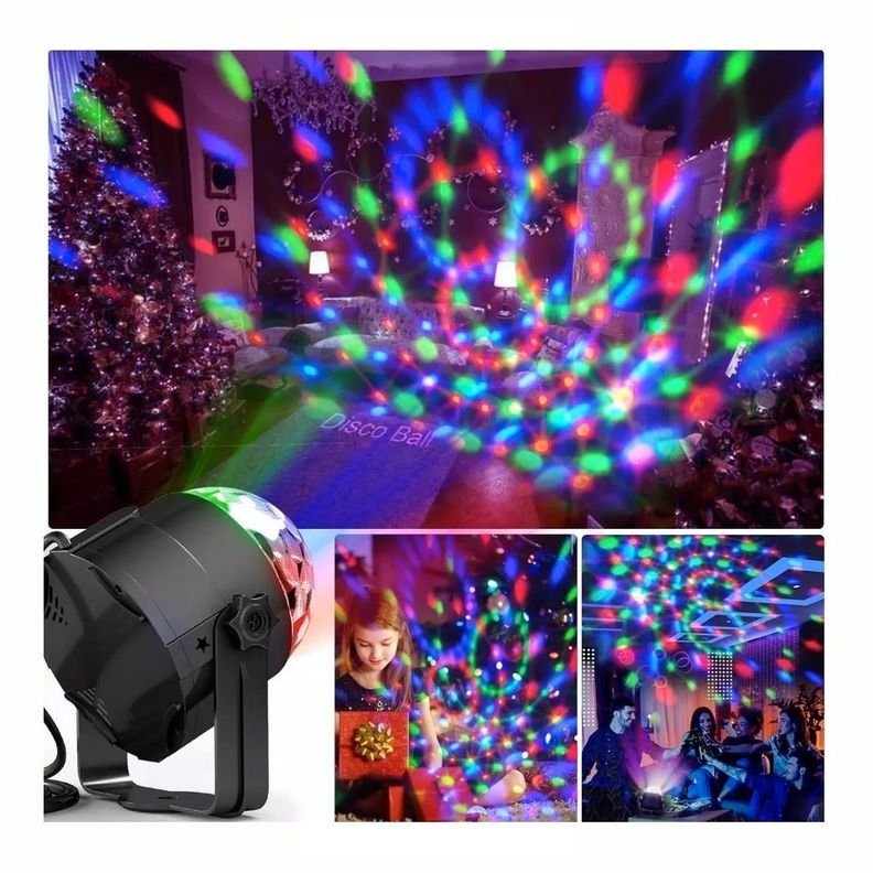 Bola De Luces Led Láser Disco Multicolor Con Contr-6