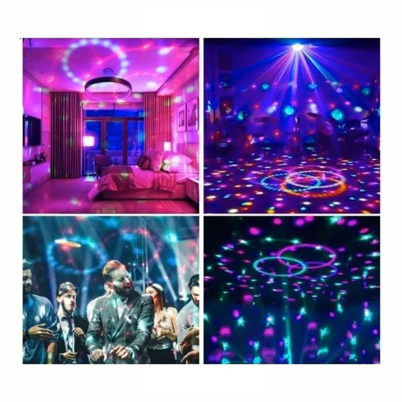 Bola De Luces Led Láser Disco Multicolor Con Contr-4
