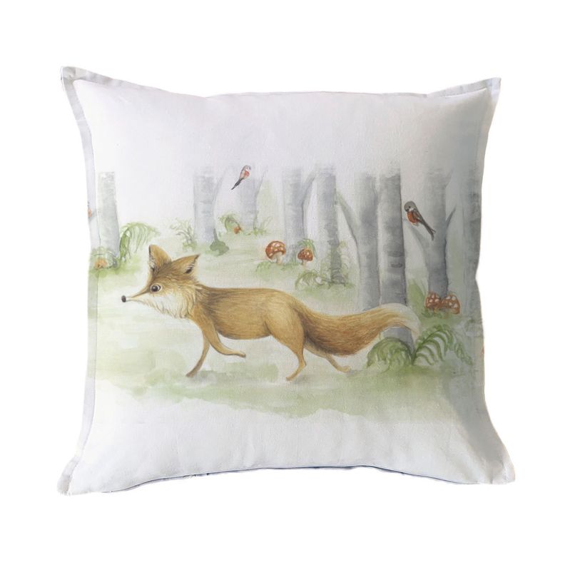 FUNDA COJIN ALGODON  ZORRO CAMINANDO 45X45 Diseno 1