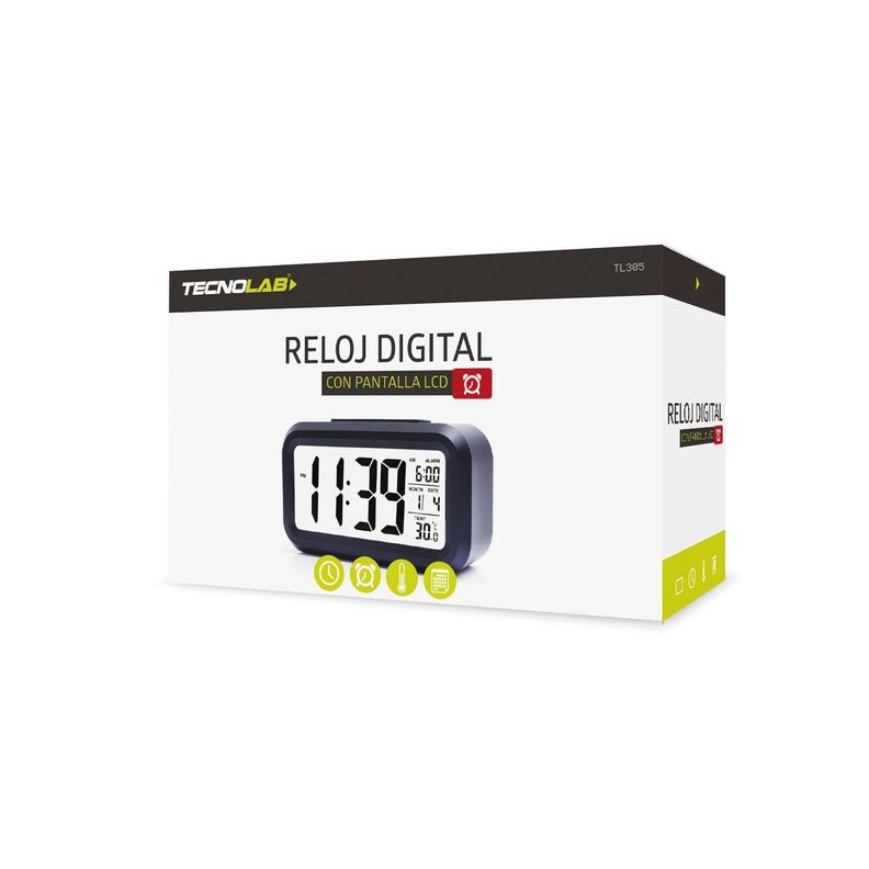 Reloj Despertador Digital Con Pantalla Led Verde-1