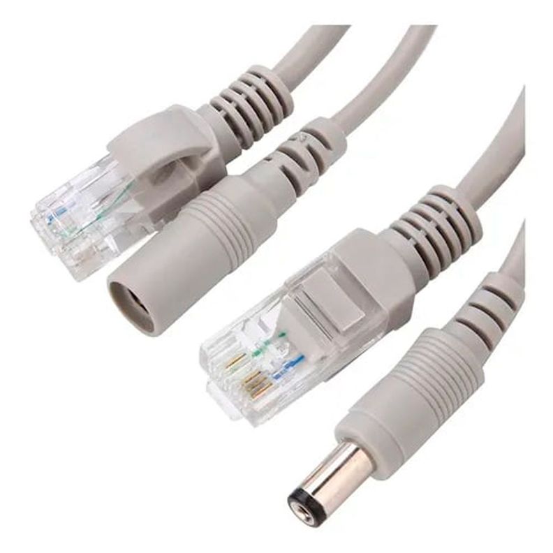 Cable 40 Mt Para Sistemas Cctv Nvr Conector Rj45 + Poder Dc-0