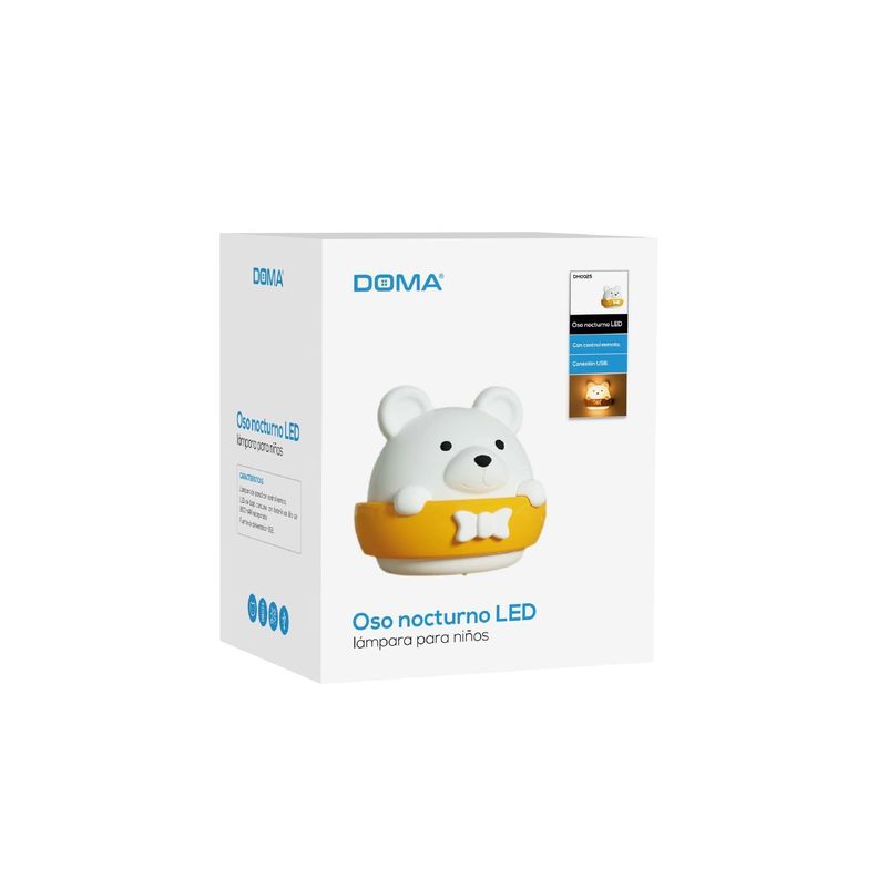 Lampara Noctura Infantil Oso Led Con Control Remoto-2